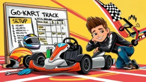 Initial setup costs for a go-karting track