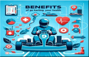 A recreational activity, go-karting offers health benefits including cardiovascular exercise, increased adrenaline, improved reflexes, and stress relief.
