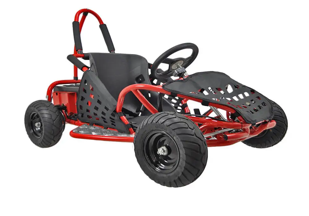 Image of a MOTOTEC 48V 1000W Off-Road Go Kart, featuring a sturdy frame, electric motor, and off-road tires, designed for adventurous off-road driving experiences.