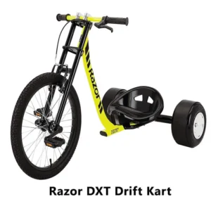 Razor DXT Drift Kart: A sleek, high-performance go-kart designed for thrilling drift experiences and adrenaline-packed rides.