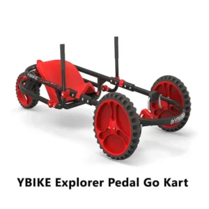 YBIKE Explorer Pedal Go Kart: A dynamic image featuring the innovative YBIKE Explorer Pedal Go Kart, designed for adventure and fun, highlighting its sleek design and kid-friendly features